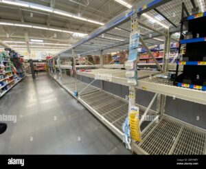 Empty Shelves At Walmart
