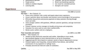 Walmart Cashier Job Description Resume