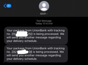 Go21 Delivery Tracking Unionbank