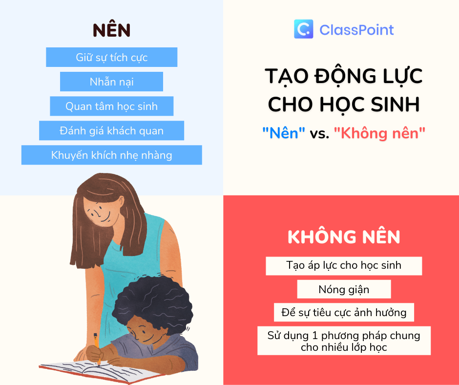 tạo động lực cho học sinh - lưu ý những điều nên và không nên